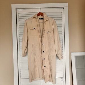 Zara Women's Long Corduroy Jacket